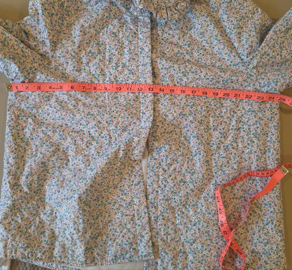 H&M Pastel Floral Ruffle-Collar Puffer Jacket - Picture 12 of 13